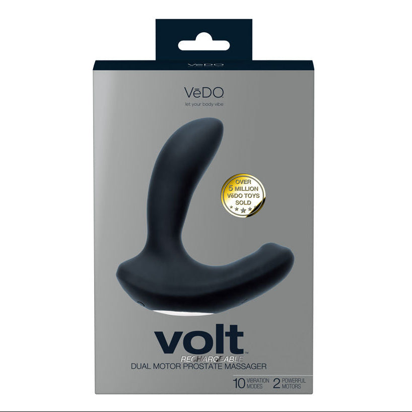 Volt Prostate Massager with Perineum Vibration Black > Anal Range > Prostate Plugs