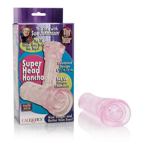 Sue Johnson Super Head Honcho Masturbator with Suction Chambers Strokers - Manual