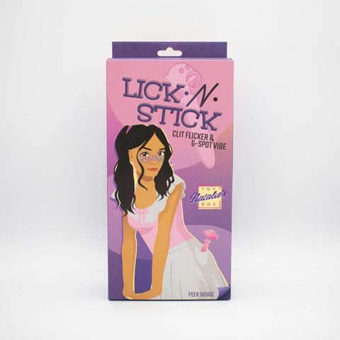 Lick n Stick Pink Clit Flicker and G-Spot Vibrator Toy Pink Finger Stimulator