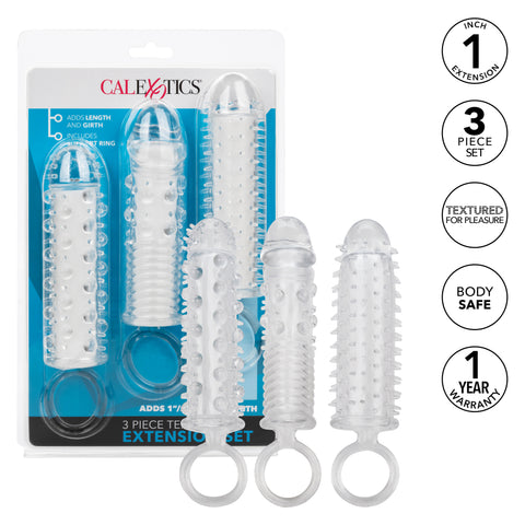 3 Piece Textured Extension Set for Girth and Length Enhancement SLEEVES
