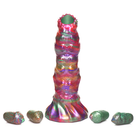 Larva Silicone Ovipositor Dildo with Eggs Fantasy Dongs
