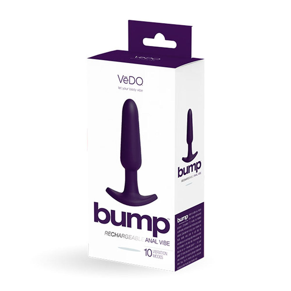 Bump Rechargeable Anal Vibe - Purple Purple Butt Plugs - Vibrating