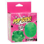 Pop Sock Textured Reversible Masturbator Soft Tight Stretchy Green Green > Sex Toys For Men > Masturbators Cup