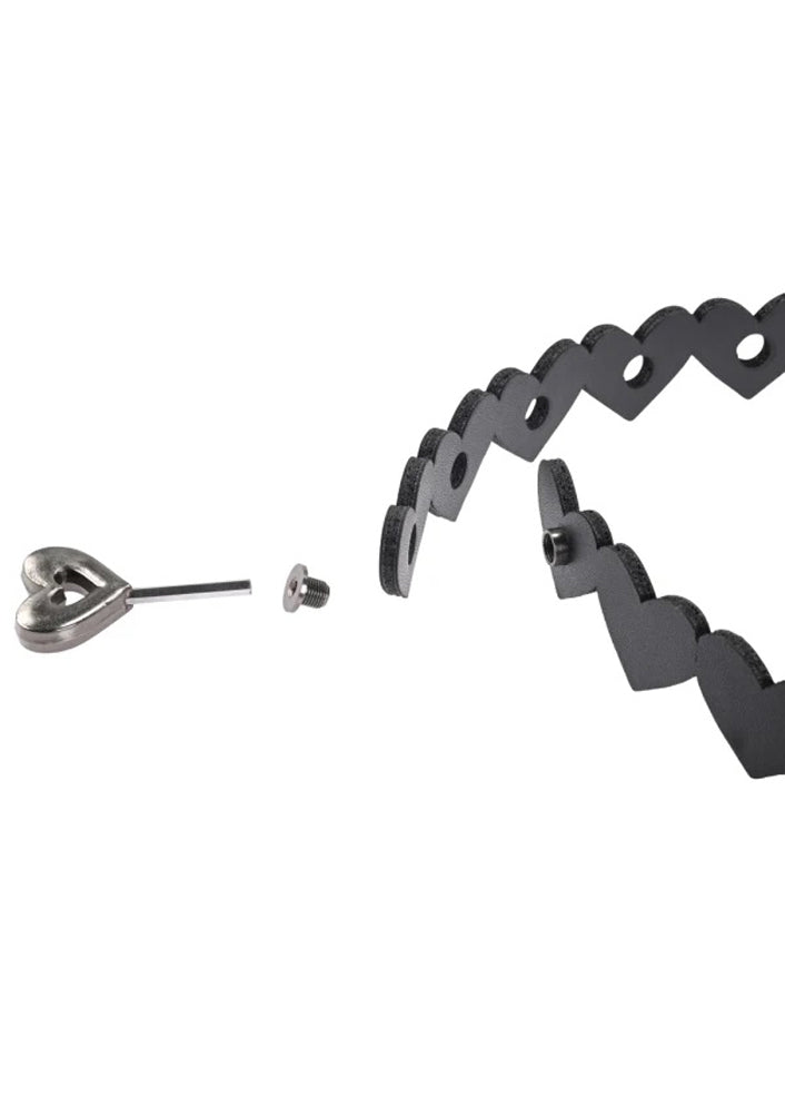 Sex & Mischief Heart Day Collar Choker Style Necklace in Faux Leather > Clothes > Womens Leather