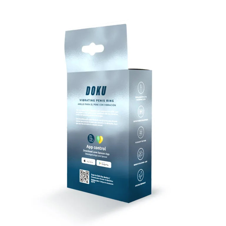 Camtoyz Doku (Black) – Vibrating Penis Ring with App Control Black > Sex Toys > Remote Control Toys