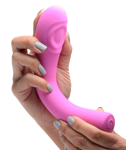 INMI 5 Star 9X Pulsing G-Spot Vibe Pink Silicone 9 Vibrating Pulse Modes Waterproof Vibrators - G Spot
