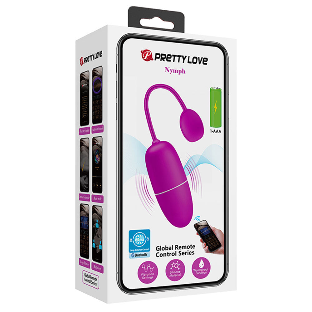 Pretty Love Nymph Global Remote Control Series - Purple Clit Stimulators