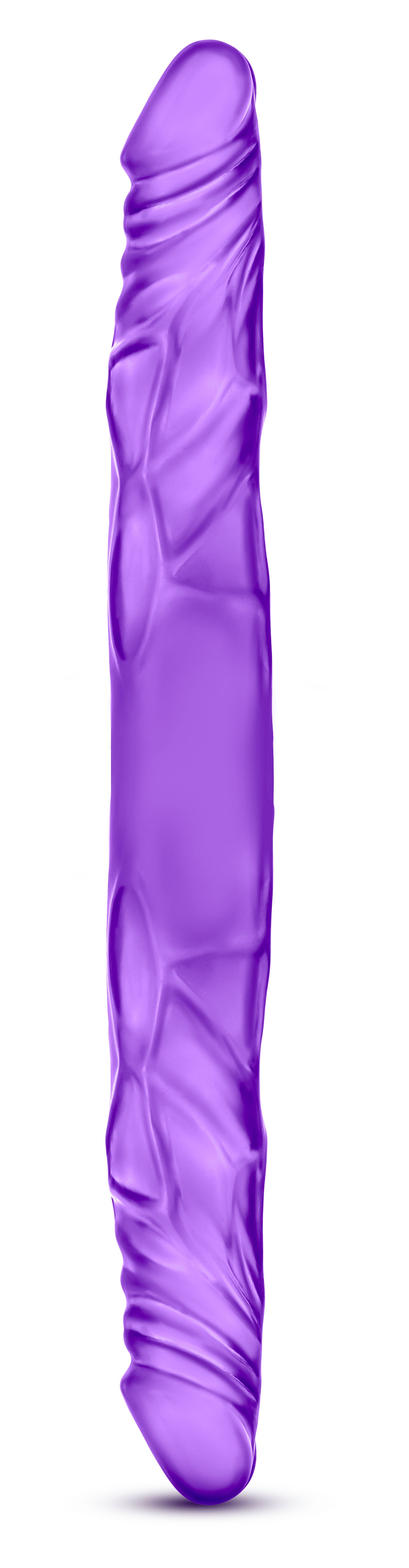 B Yours 14 Inch Beige Double Dildo for Lesbian Couples Purple Double Dongs