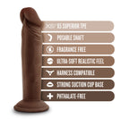 Dr Skin Plus 6 Inch Posable Chocolate Dildo Brown > Dildos > Slim Dildos