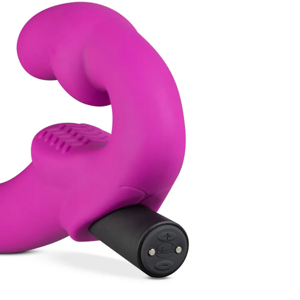 Temptasia Estella Strapless Silicone Dildo – Vibrating Strapless Dildo (9.5) Pink > Dildos > Strapless Strap Ons