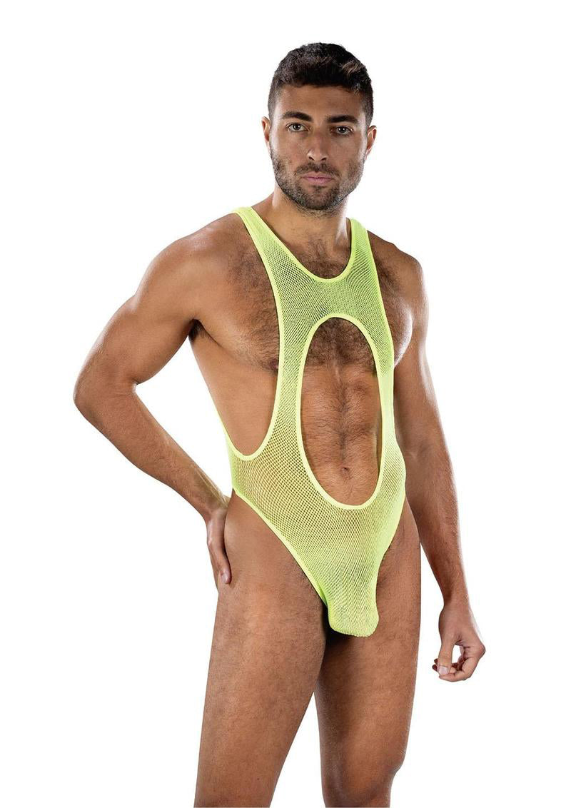 Envy Bare Sunshine Mesh Singlet (Yellow) – Mesh Singlet > Clothes > Mens Apparel Main image