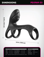 Fantasy C-Ringz Ultimate Couples Cage Pro (Black) – Dual-Motor Cock Ring > Bondage Gear > Male Chastity