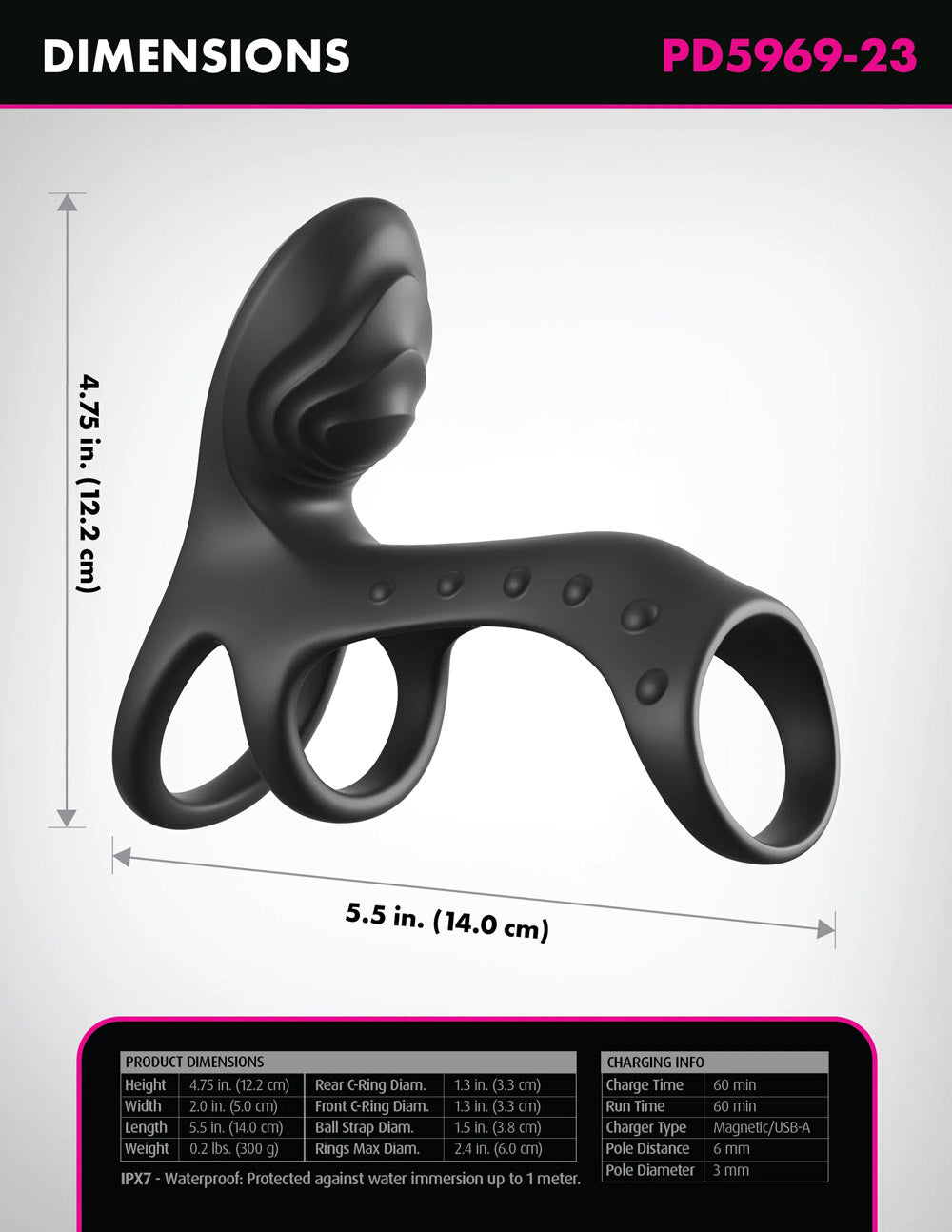 Fantasy C-Ringz Ultimate Couples Cage Pro (Black) – Dual-Motor Cock Ring > Bondage Gear > Male Chastity