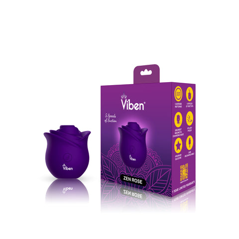 Zen Rose Wireless Clitoral Vibrator With 5 Speeds and Patterns Rose Stimulators