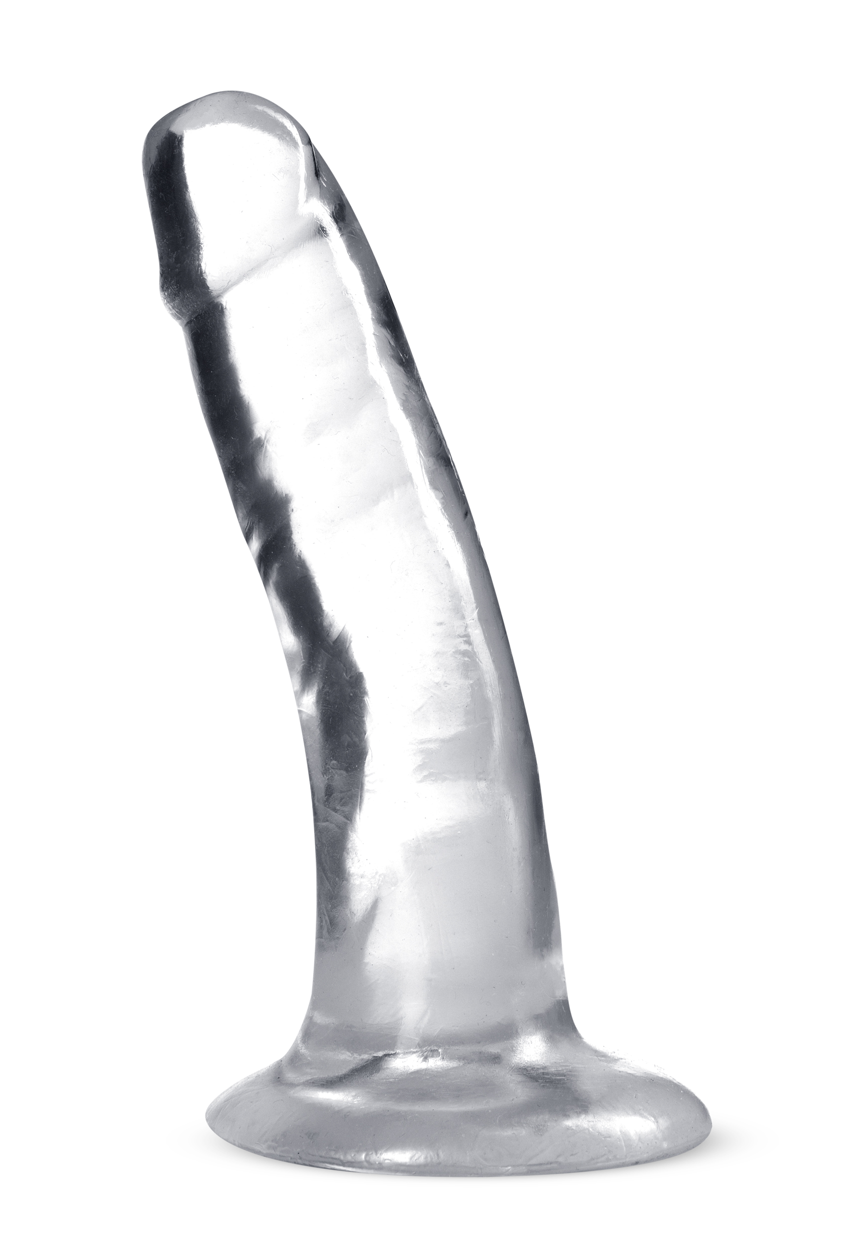 B Yours Plus Clear Suction Cup 5" Dildo Soft Realistic Feel > Dildos > Slim Dildos