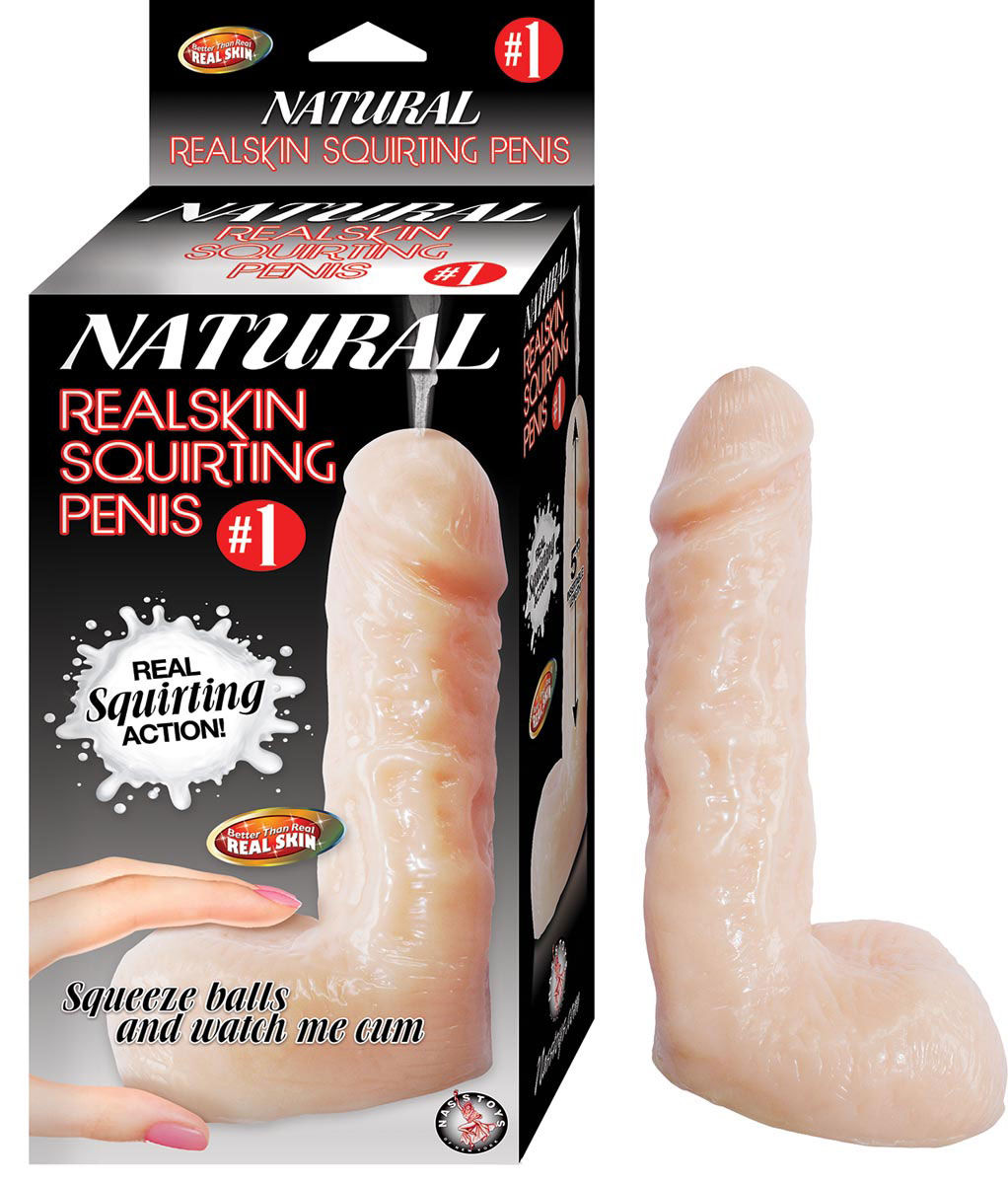 Natural Realskin Squirting Penis #1 - Flesh Beige Dildos & Dongs