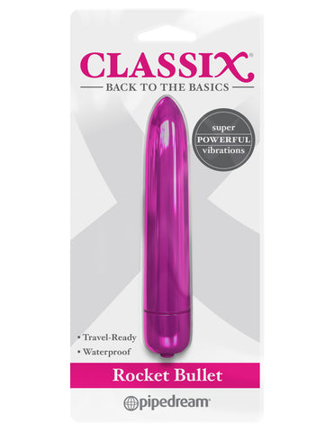 Classix Rocket Metallic Bullet Vibrator 8.9 cm for Intimate Adventures BULLETS