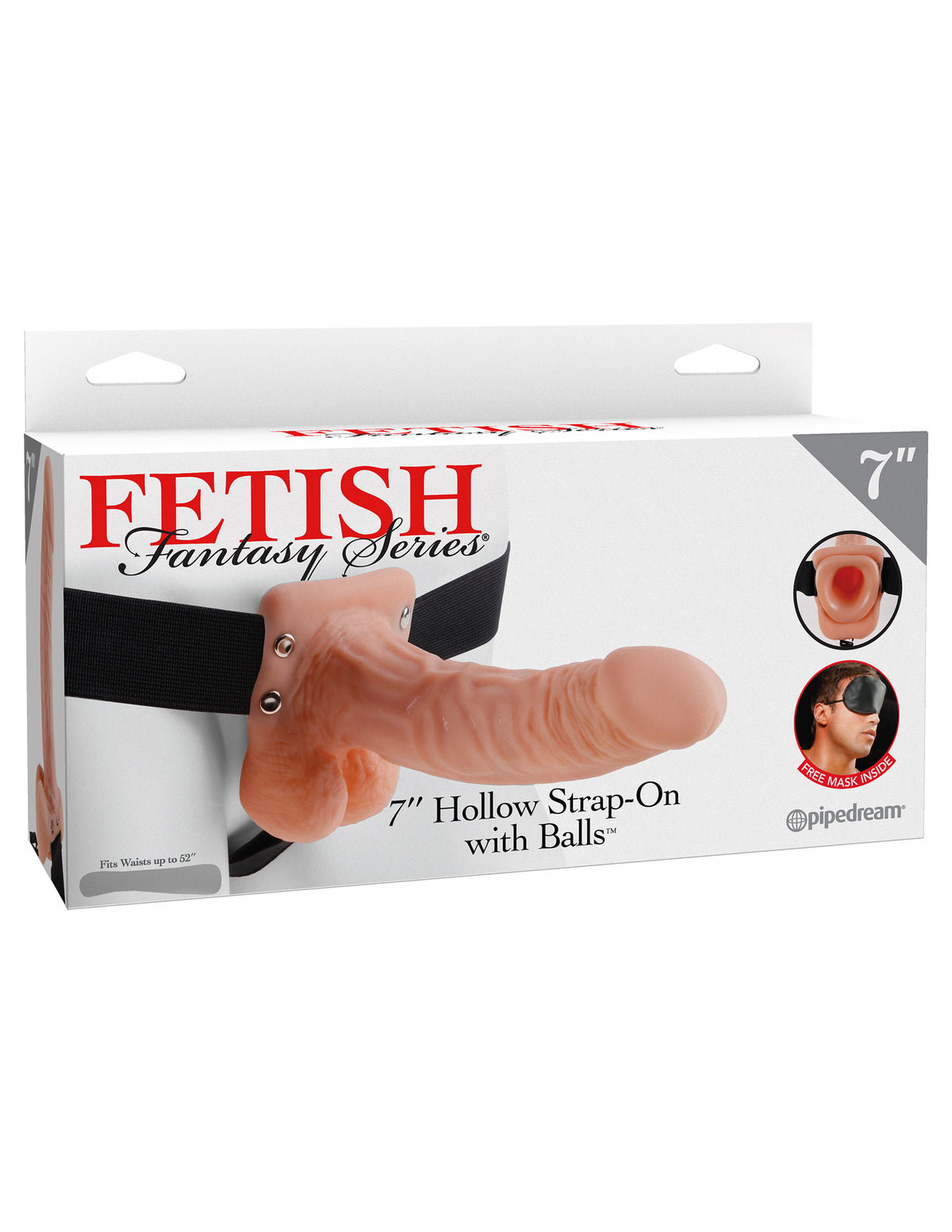 Fetish Fantasy Series 7 Inch Hollow Strap-On with Balls – Strap-On > Dildos > Hollow Strap Ons