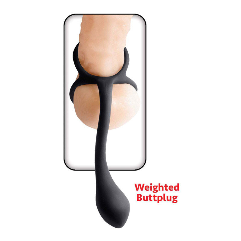 My Cockring Cring (Black) – Stretchy Silicone Cock Ring Butt Plug Butt Plugs