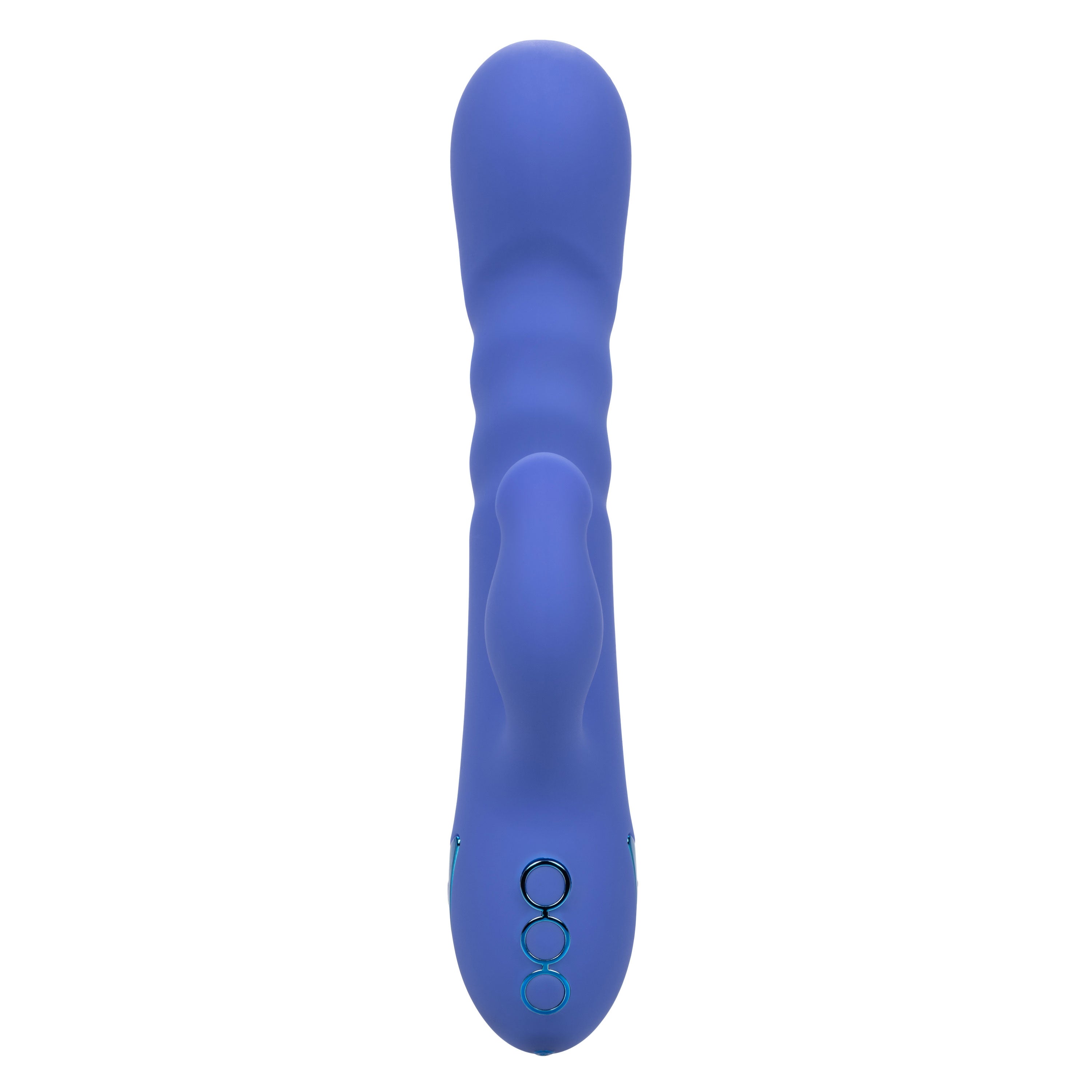 California Dreaming LA Love Blue Silicone Triple Motor Rechargeable Massager with 10 Functions of Intimate Suction and 3 Speeds of Vibration and Thrusting VIBRATORS-RABBIT-MULTI