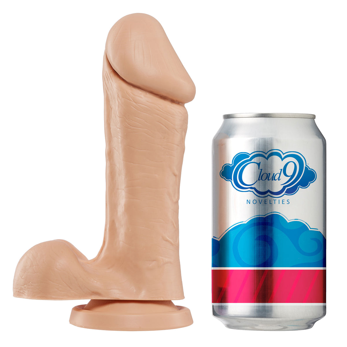 Cloud 9 Working Man 6 Inch Realistic Dong with Suction Base Beige Dongs Realistic