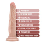 Dr. Skin Silicone Dr. Carter (Vanilla) – 7.5 Inch Suction Cup Dong > Dildos > Realistic Dildos