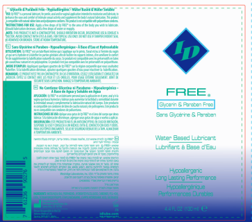 ID Free Hypoallergenic Water-Based Lubricant 130ml for Sensitive Skin Water Based Lube