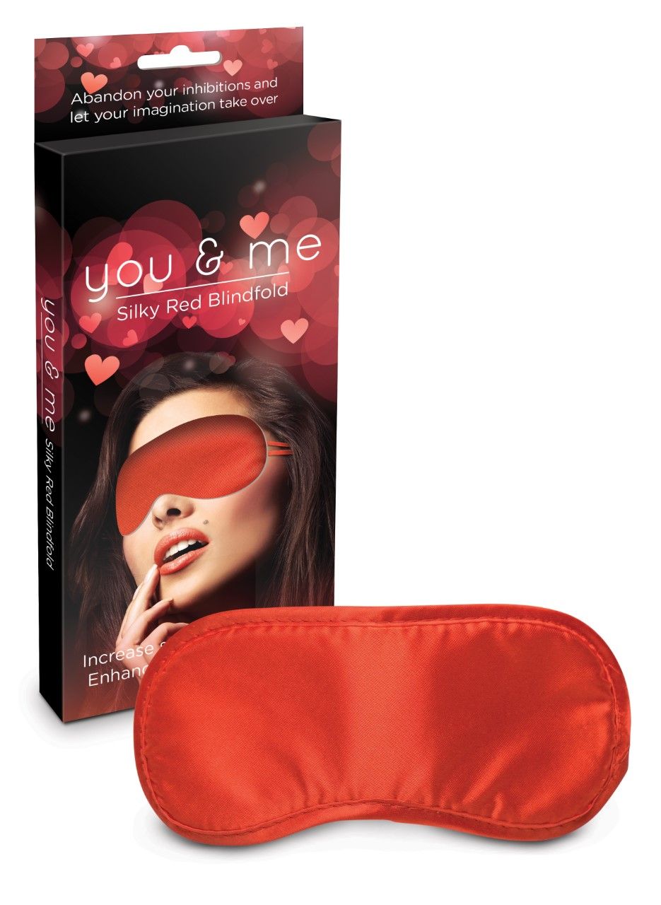 You & Me Silky Red Blindfold for Couples Adult Intimacy Play Red Blindfold