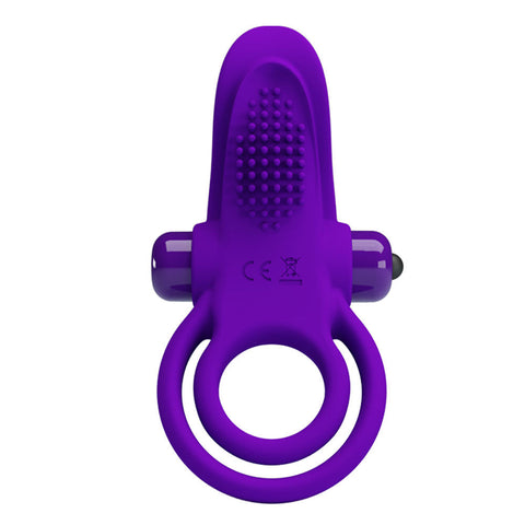 Pretty Love Vibrant (Purple) – Silicone Waterproof Vibrating Penis Ring with 10 Vibration Modes > Cock Ring > Vibrating