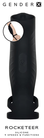 Gender X Rocketeer USB Rechargeable Vibrating Penis Sleeve SLEEVES