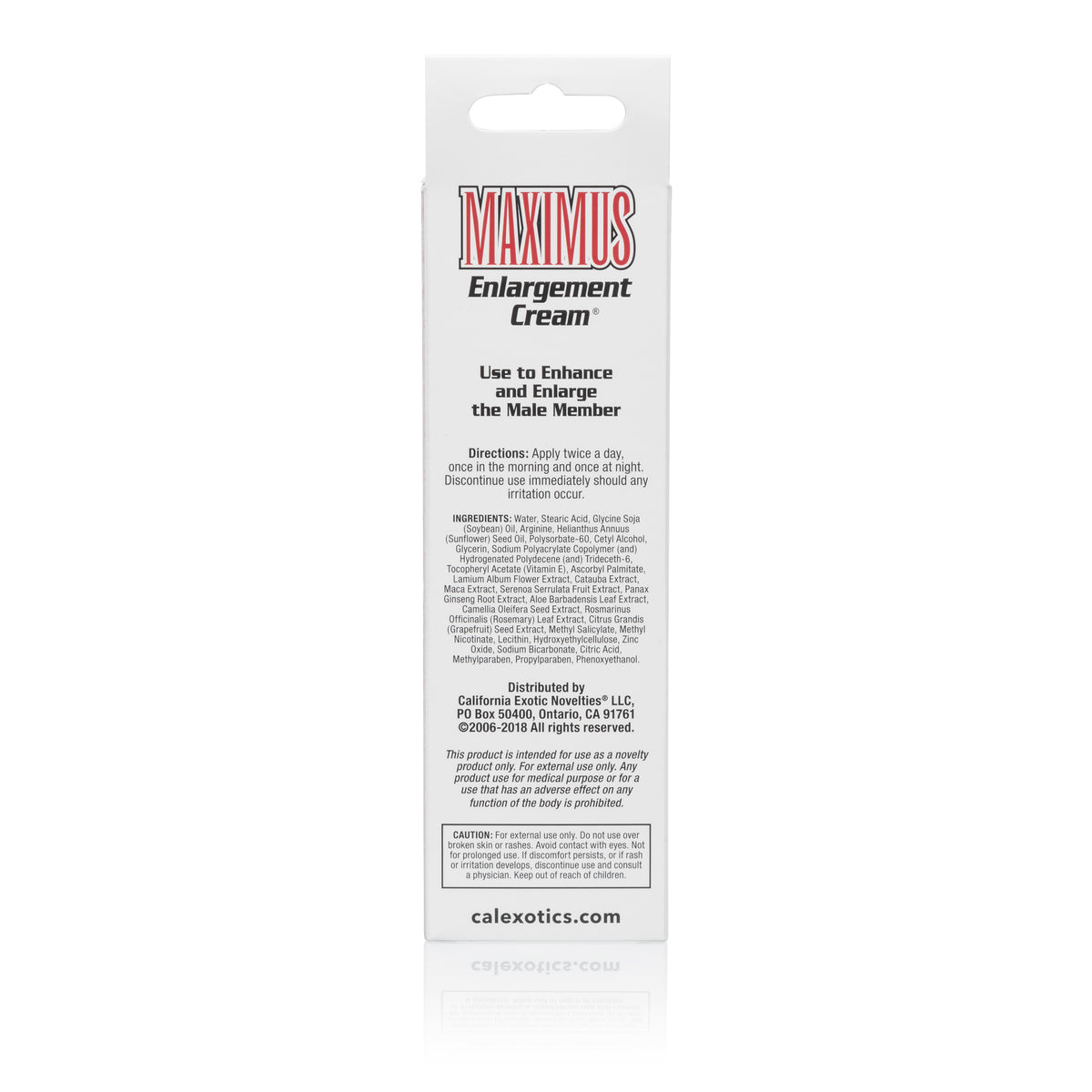 CalExotics Maximus Enlargement Cream Unscented Maximum-Strength Topical Enhancer for Men > Essentials > Mens Enhancers