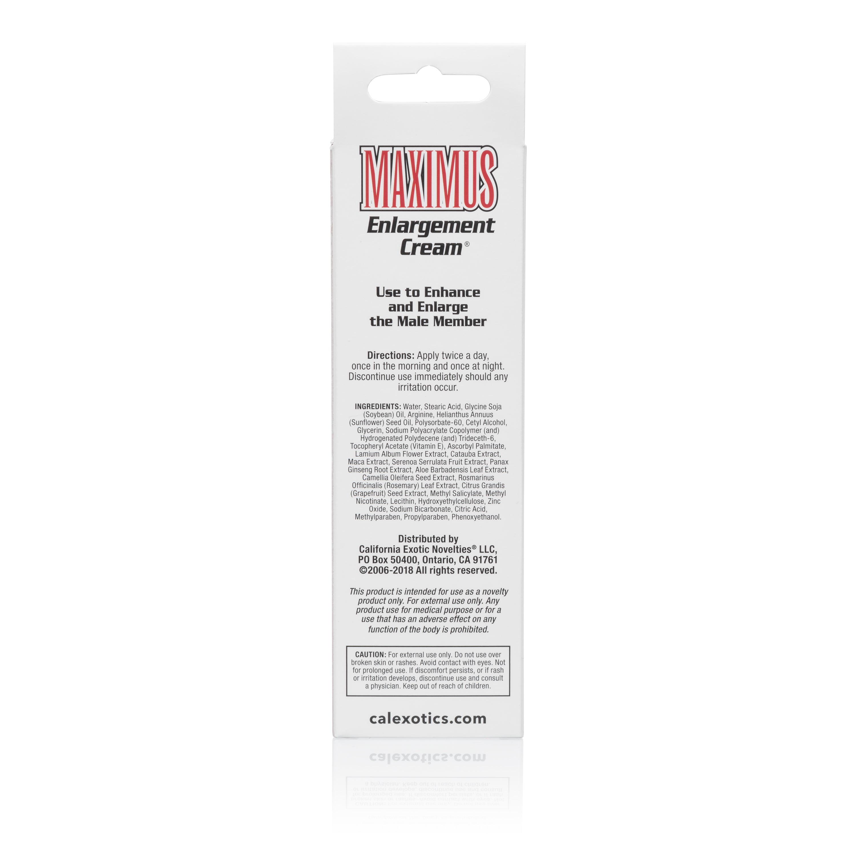CalExotics Maximus Enlargement Cream Unscented Maximum-Strength Topical Enhancer for Men > Essentials > Mens Enhancers