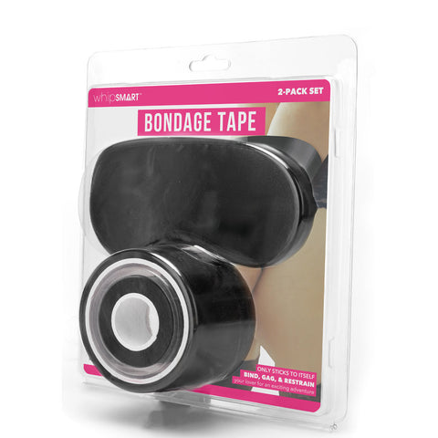 WhipSmart Bondage Tape 30 Metre Black Self Adhesive Restraint Tool Black Tape