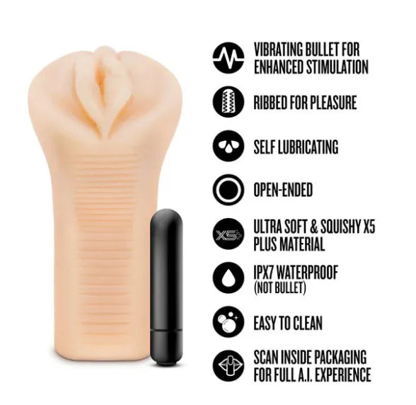 Enlust Emma Male Masturbator with Bullet Vibrator – Premium Male Masturbator > Sex Toys For Men > Masturbators > Vibrating