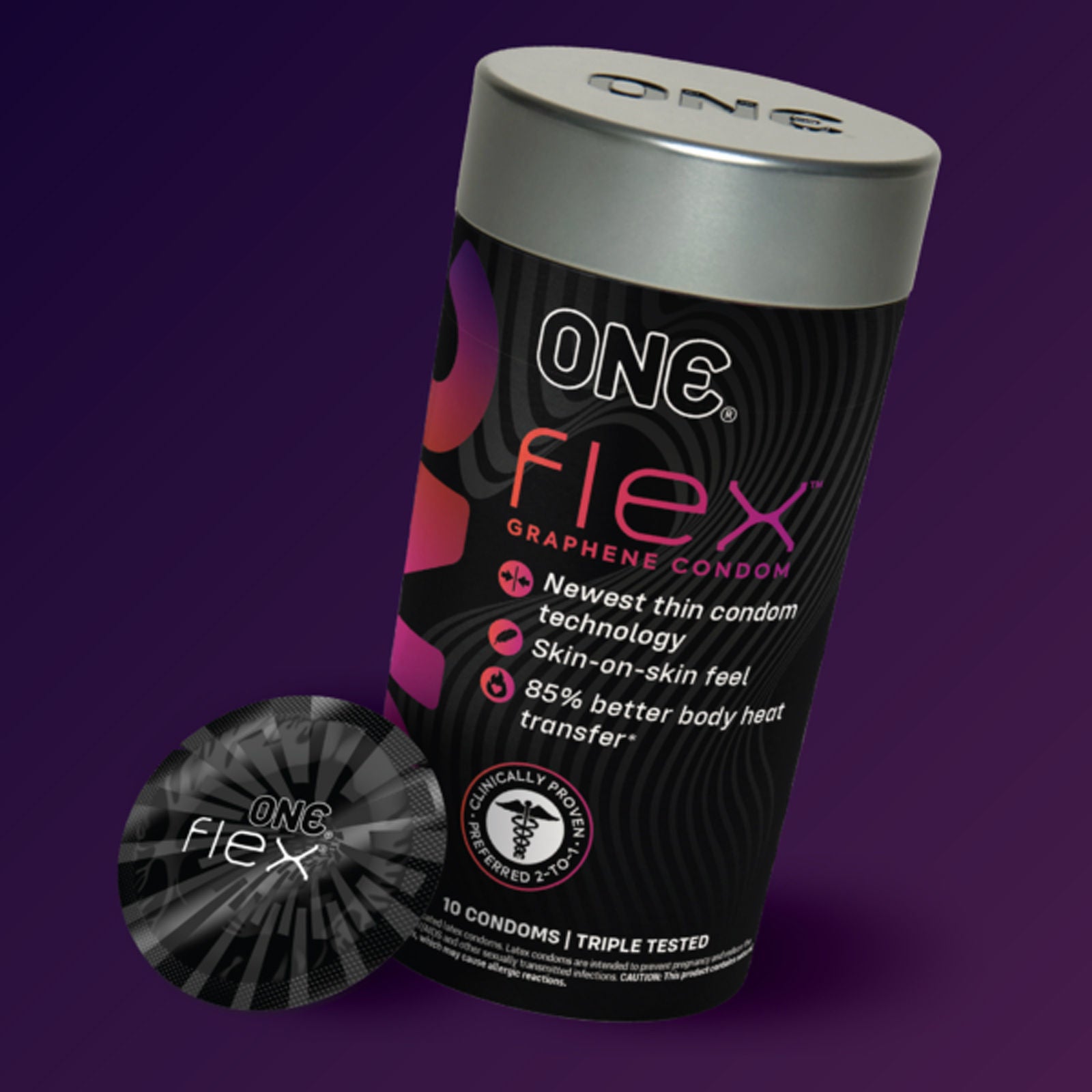 One Flex Graphene Ultra Thin 10 Count Condoms Vegan Friendly Condoms