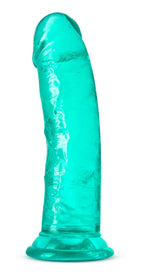 B Yours Plus Roar N Ride (Teal) – Soft Crystal Dildo 8 Inch with Suction Cup Base > Dildos > Realistic Dildos