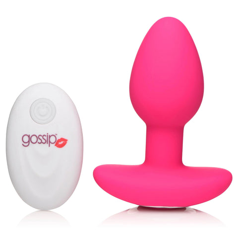 Gossip Pop Rocker Vibrating Silicone Butt Plug Magenta Butt Plugs - Vibrating