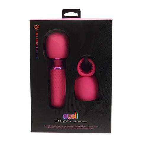 Nu Sensuelle Nubii Harlow Mini Wand Massager with Warming Pink Pink > Sex Toys For Ladies > Wand Massagers and Attachments