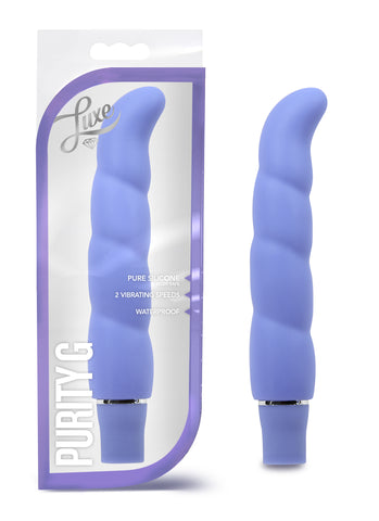 Luxe Purity G Periwinkle 6.25 Inch Vibrator Silicone