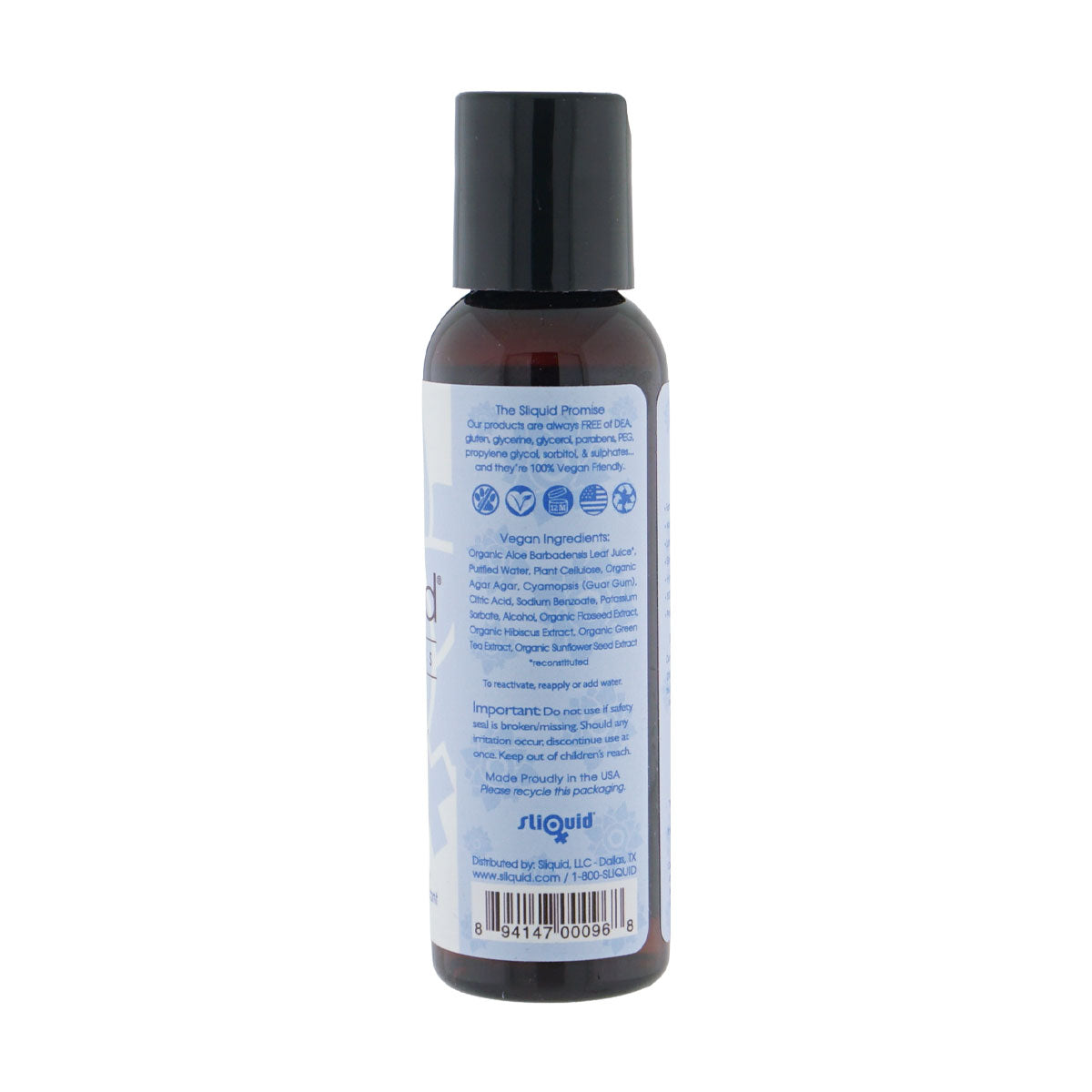 Sliquid Organics Natural Organic Lubricant 2 Fl Oz Bottle > Lube > Water Based