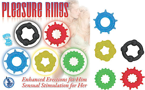 Waterproof Pleasure Rings Set With 5 Sizes And Styles TPE COCK RING Set