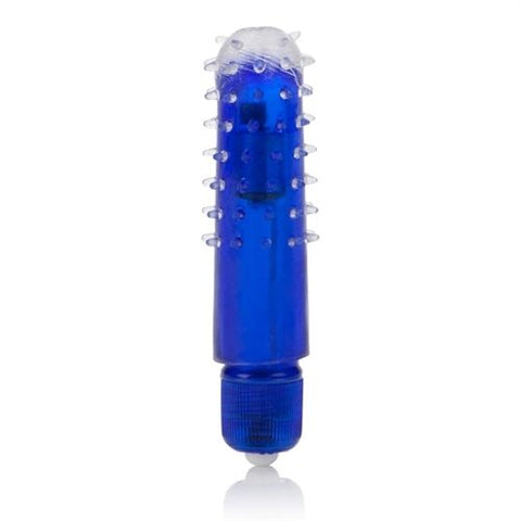 Waterproof Travel Blaster Massager with Removable Sleeve Blue STIMULATORS