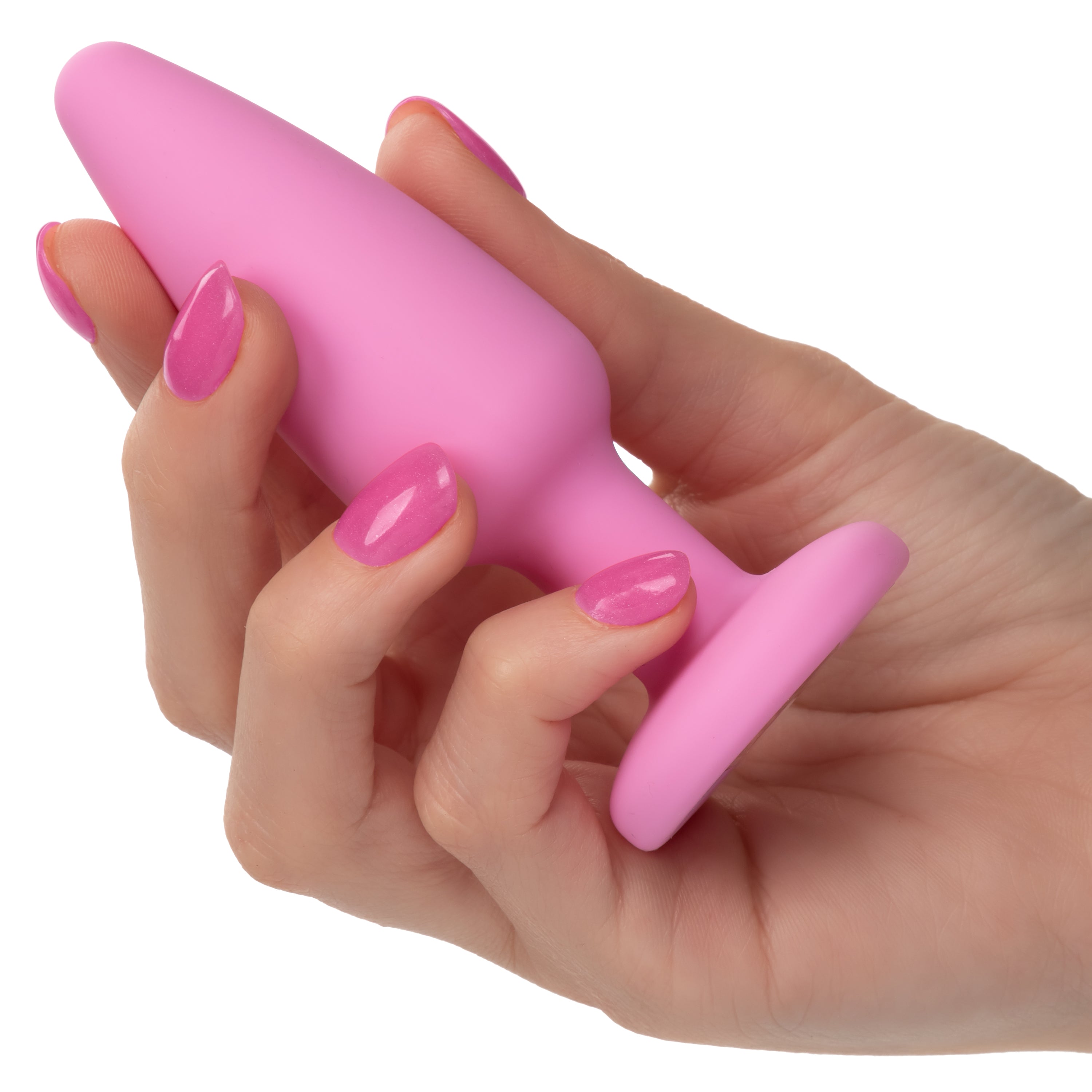 First Time Crystal Booty Kit Pink - 3 Graduated Sizes Smooth Silicone Anal Plugs with Crystal Inlay Secondary image