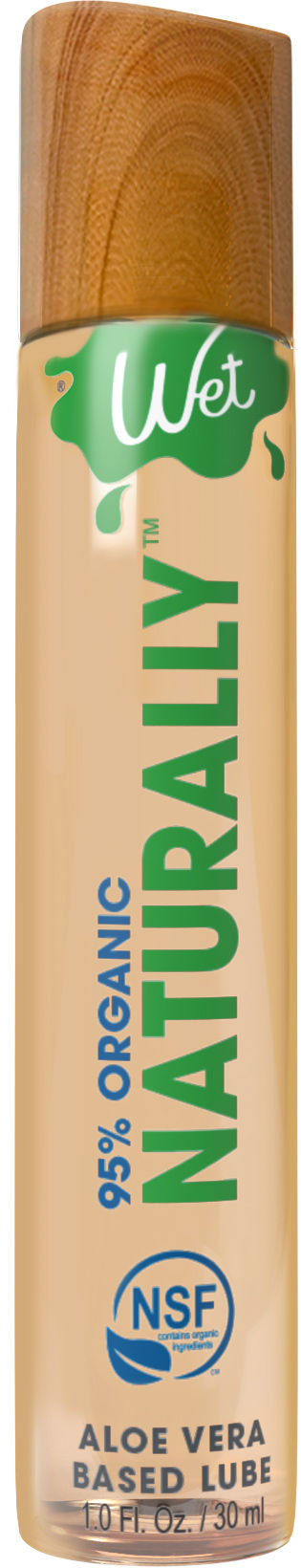 Wet 95 Percent Organic Aloe-Based Lubricant (4 Ounce) – Natural Personal Lubricant Water Based Lube