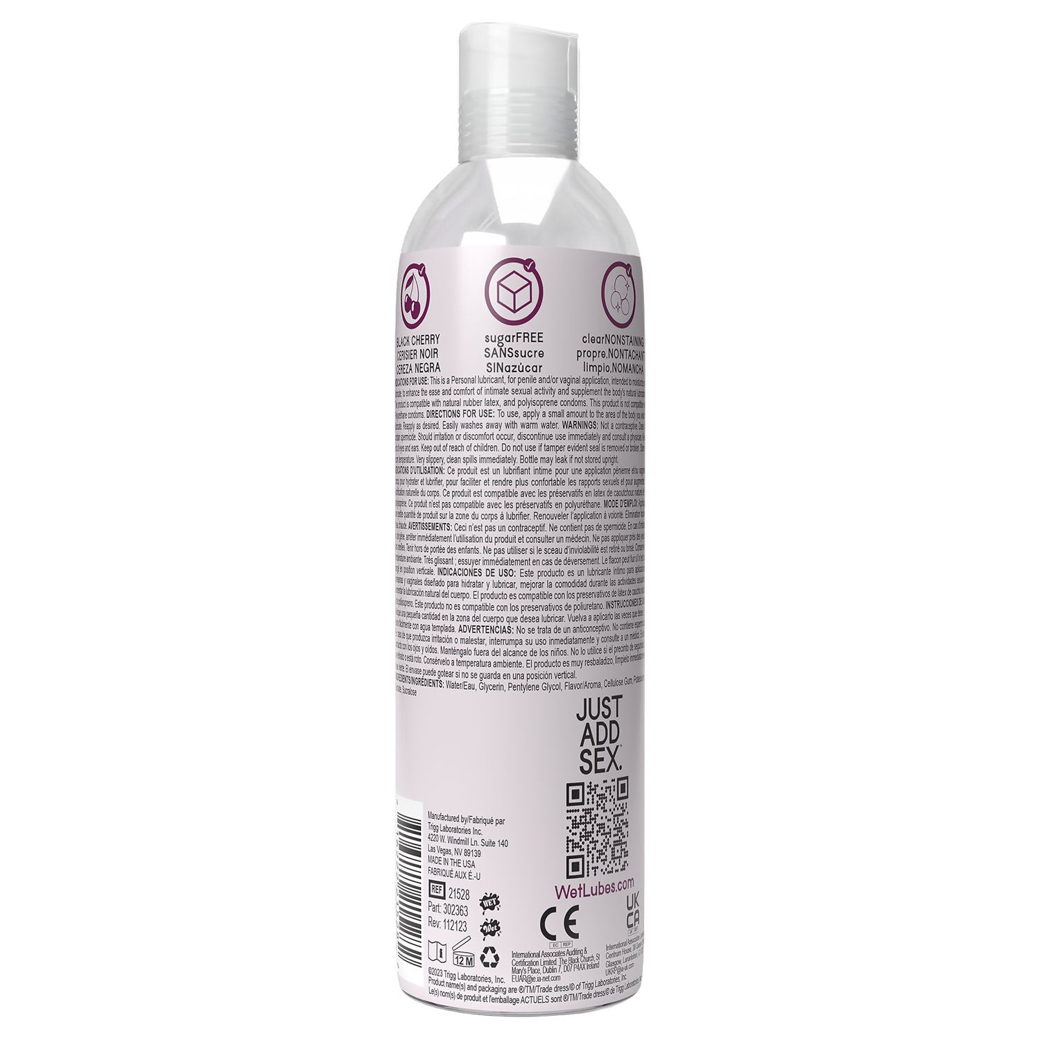 Wet Black Cherry Water-Based Flavored Oral Lubricant 1 Oz Oral Gels & Sprays