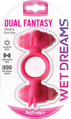 Wet Dreams Dual Fantasy Pink Cock Ring With Turbo Motors > Cock Ring > Vibrating