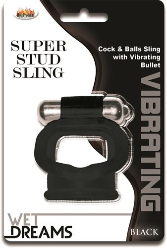 Wet Dreams Super Stud Sling Vibrating Cockring Ultra Intensive Grip Adult Toy > Cock Ring > Vibrating