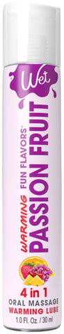 Wet Passion Fruit Warming Lubricant 4 in 1 Intimate Gel 1 Oz ENHANCERS