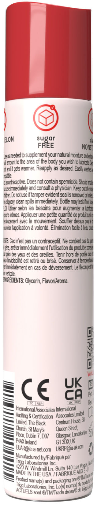 Wet Watermelon Warming Lubricant 4 In 1 Personal Glide 1 Oz Oral Gels & Sprays