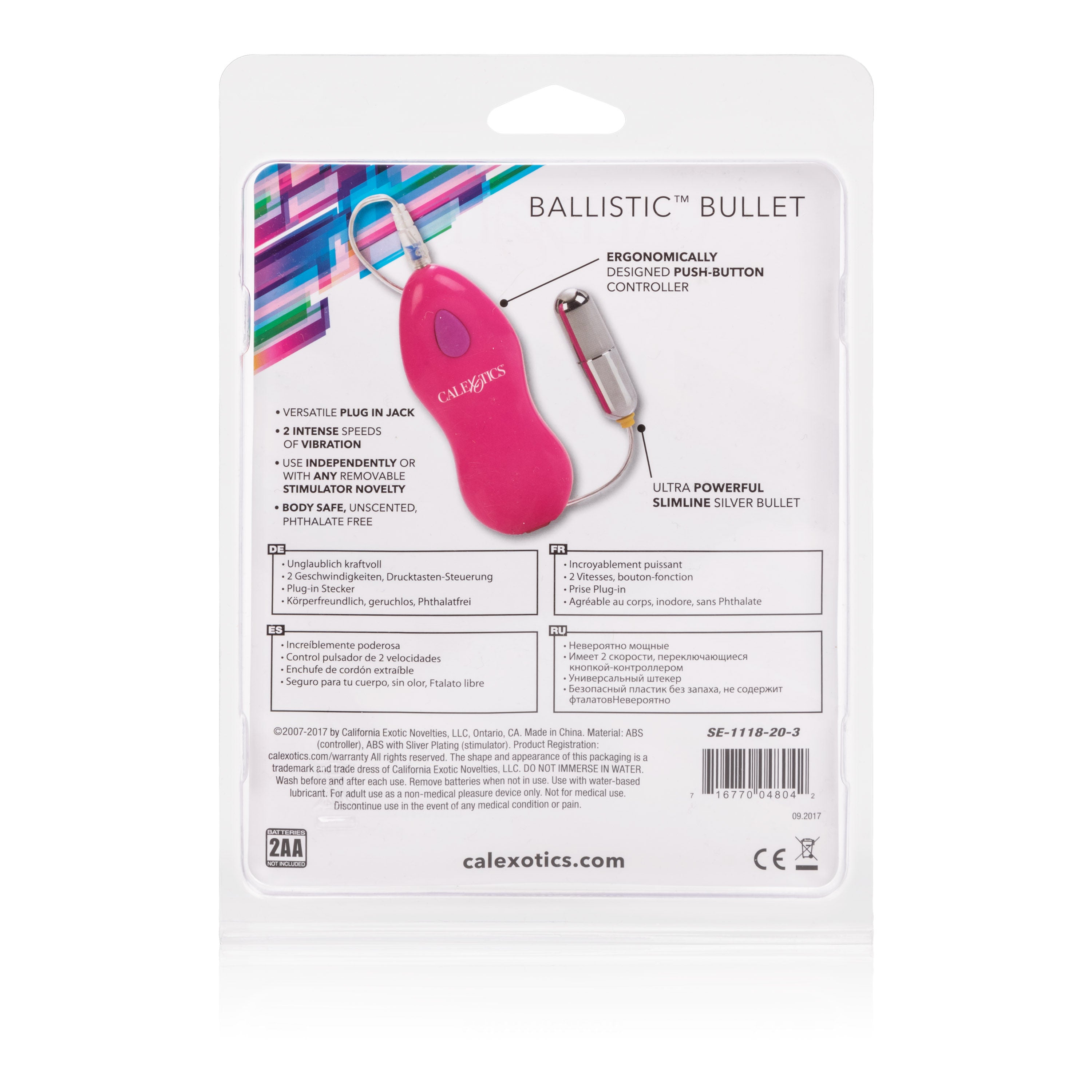 Ballistic Slimline Vibrator by CalExotics for Discreet Pleasure BULLETS